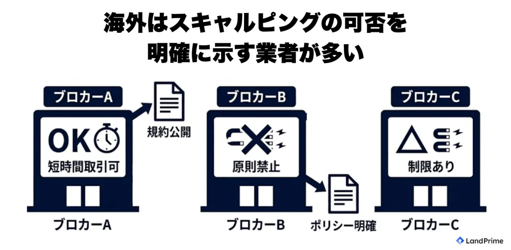 海外FXはスキャルピングの可否を明確に示す業者が多い