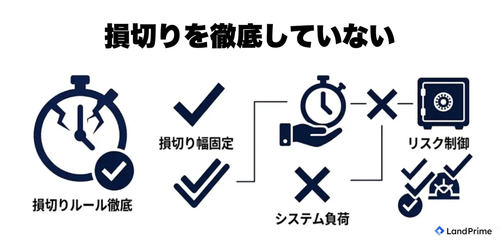 損切りを徹底していない