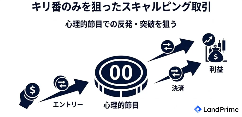 キリ番のみを狙ったスキャルピング取引