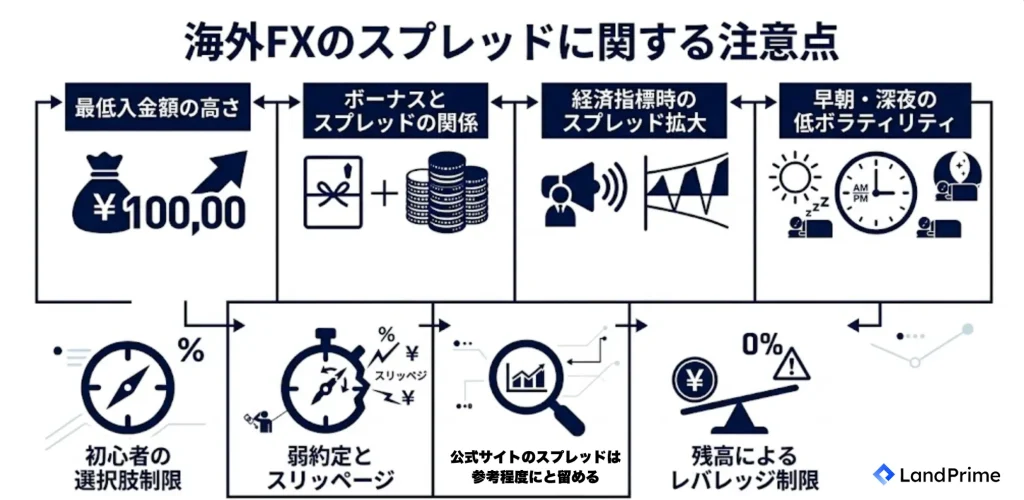 海外FXのスプレッドに関する注意点