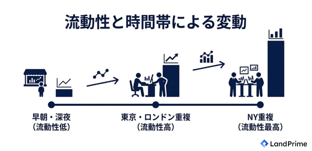 流動性と時間帯による変動