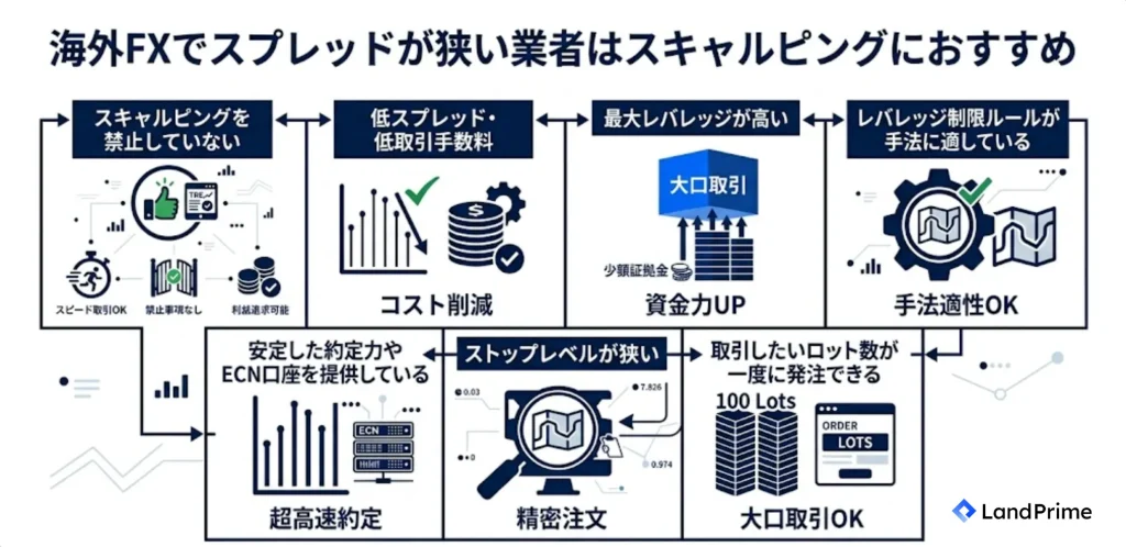 海外FXでスプレッドが狭い業者はスキャルピングにおすすめ
