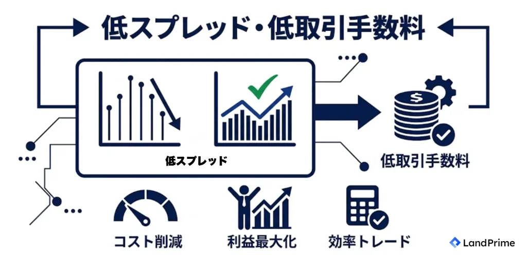 低スプレッド・低取引手数料