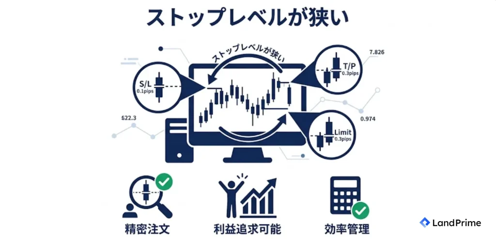 ストップレベルが狭い