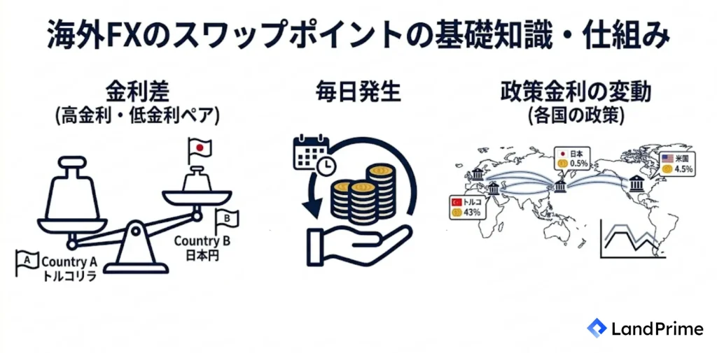海外FXのスワップポイントの基礎知識・仕組み