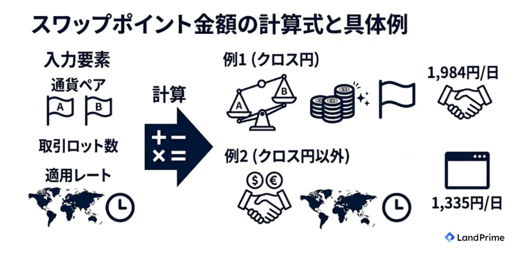 スワップポイント金額の計算式と具体例