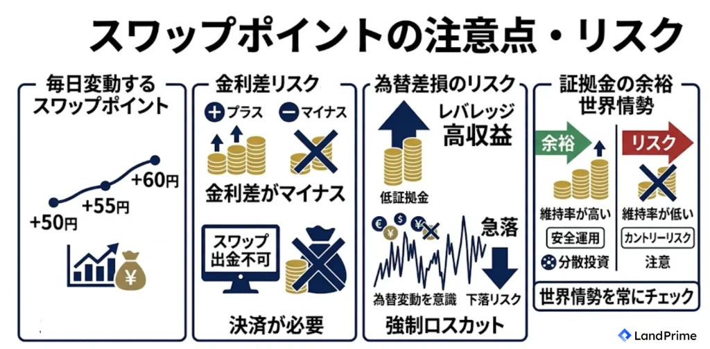 スワップポイントの注意点・リスク