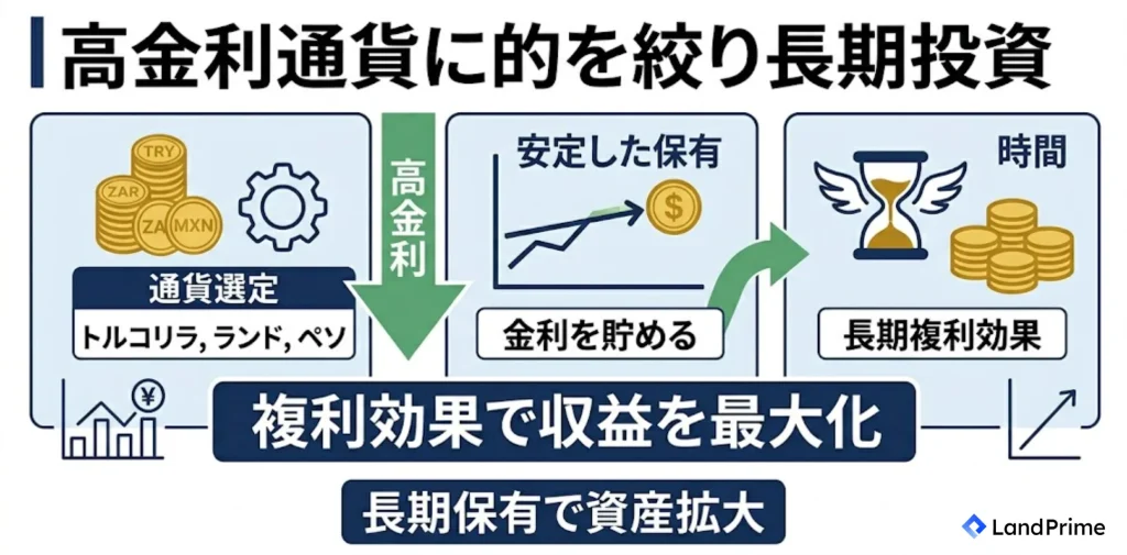 高金利通貨に的を絞り長期投資