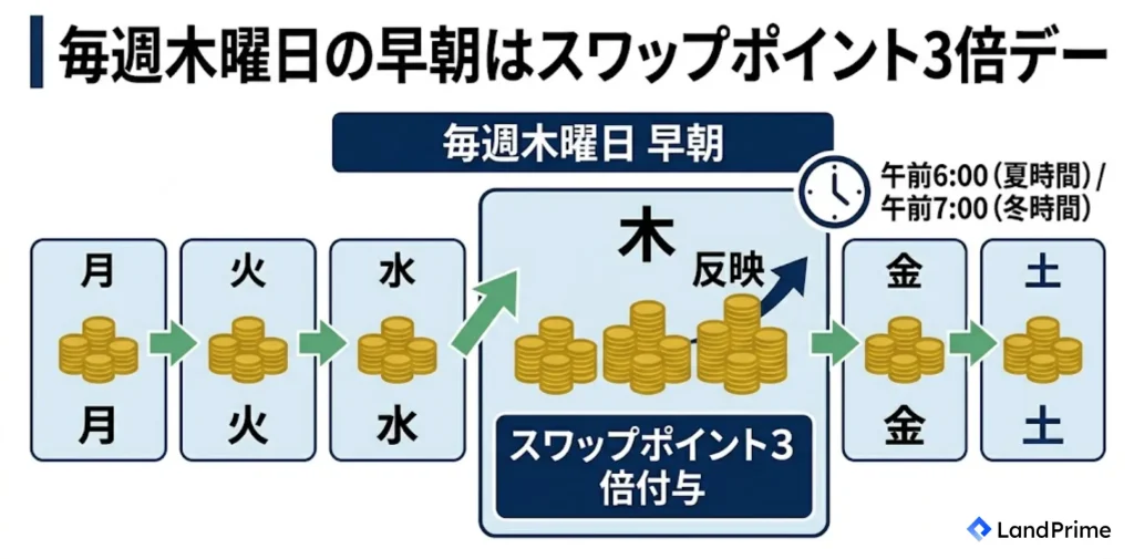 毎週木曜日の早朝はスワップポイント3倍デー
