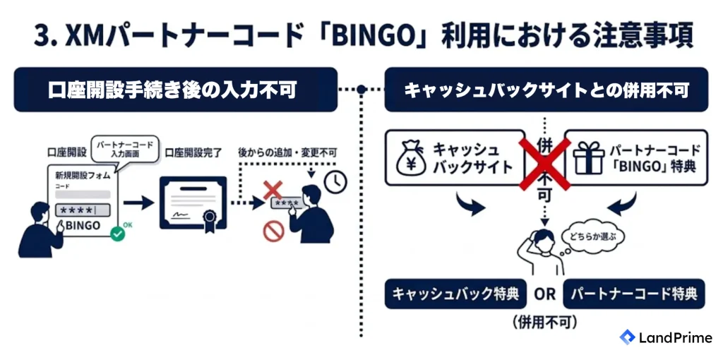XMパートナーコード利用における注意事項